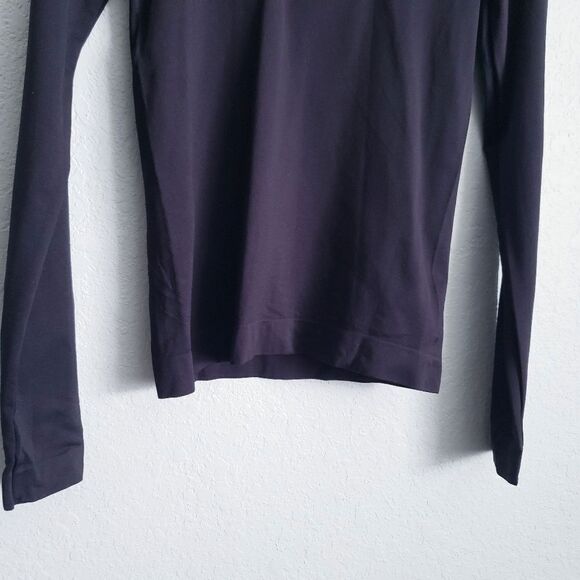 Helmut Lang Black Seamless Scoop Neck Long Sleeve Top - Picture 4 of 5